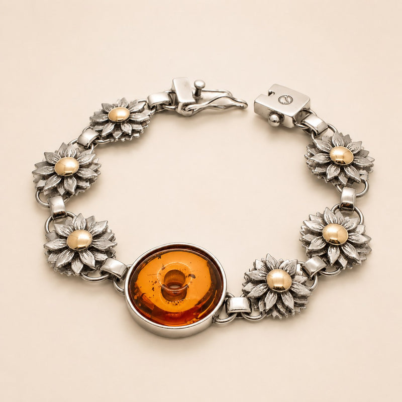 Bin Assaf Van Gogh Rose — Handmade Sterling Silver .925 Link Bracelet