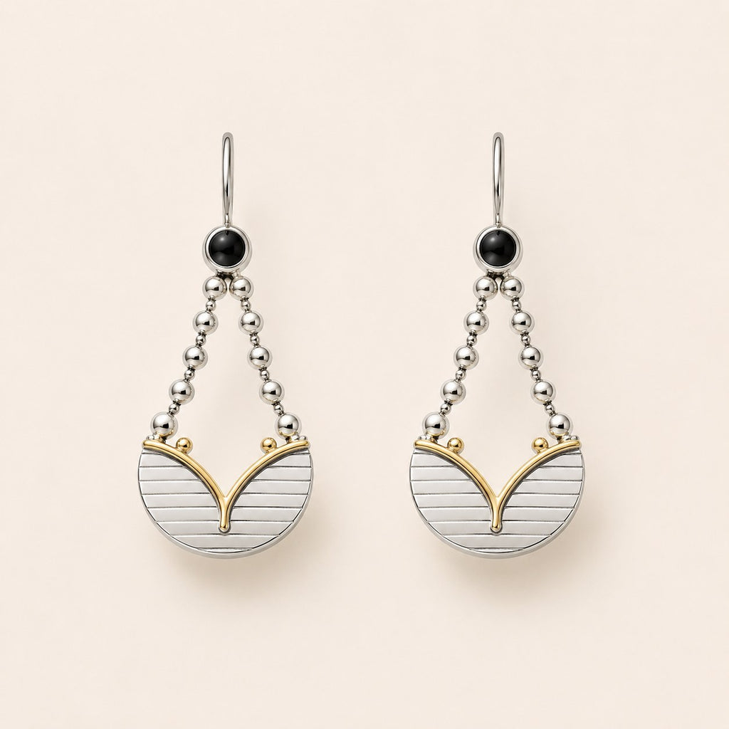 Bin Assaf Bin Assaf Logo — Handmade Sterling Silver .925 Earrings