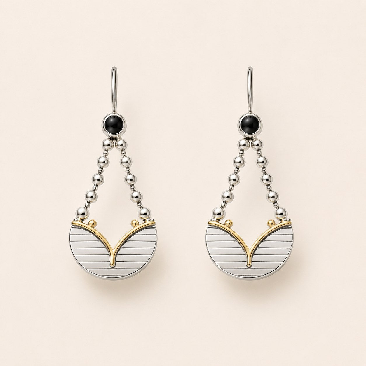 Bin Assaf Bin Assaf Logo — Handmade Sterling Silver .925 Earrings