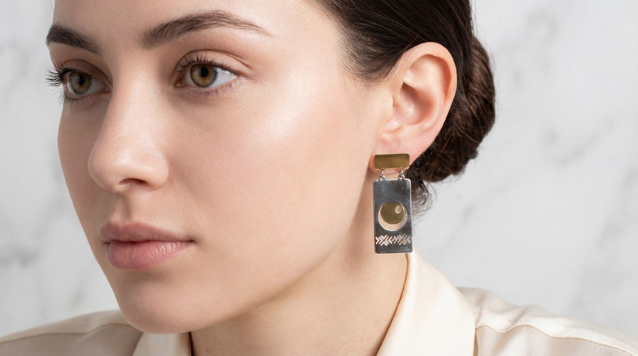 Bin Assaf BA-E-008-1 — Handmade Sterling Silver .925 Earrings
