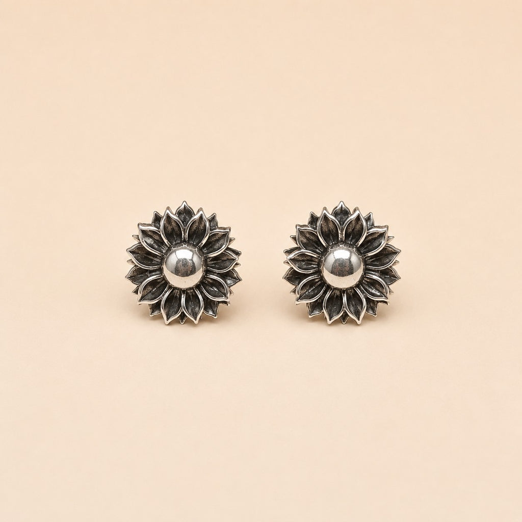 Bin Assaf Van Gogh Rose — Handmade Sterling Silver .925 Earrings