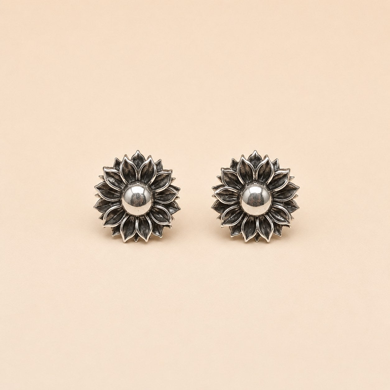 Bin Assaf Van Gogh Rose — Handmade Sterling Silver .925 Earrings