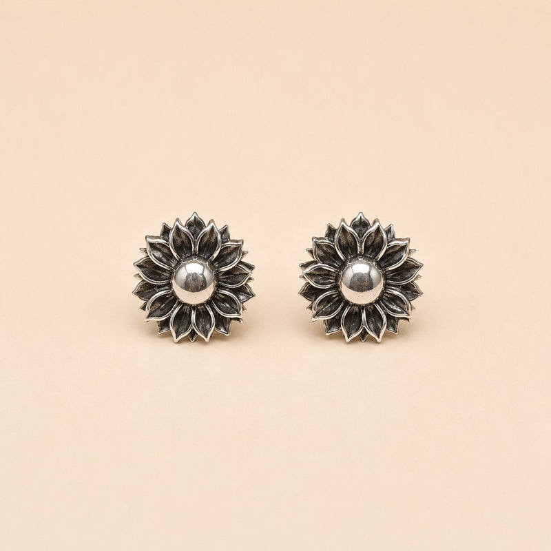 Bin Assaf Van Gogh Rose — Handmade Sterling Silver .925 Earrings