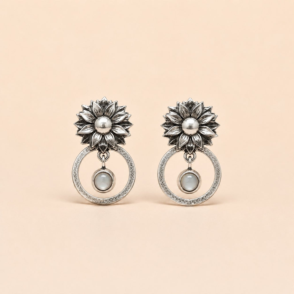 Bin Assaf Van Gogh Rose — Handmade Sterling Silver .925 Earrings