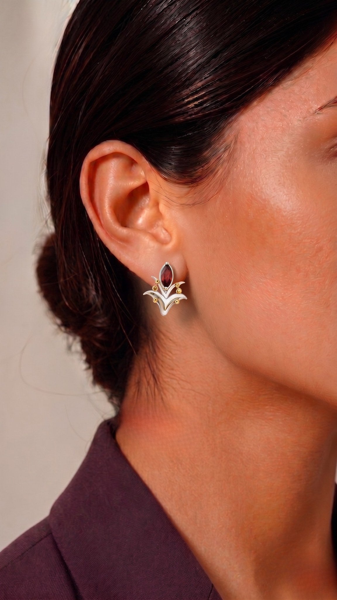 Bin Assaf BA-E-024-1 — Handmade Sterling Silver .925 Earrings