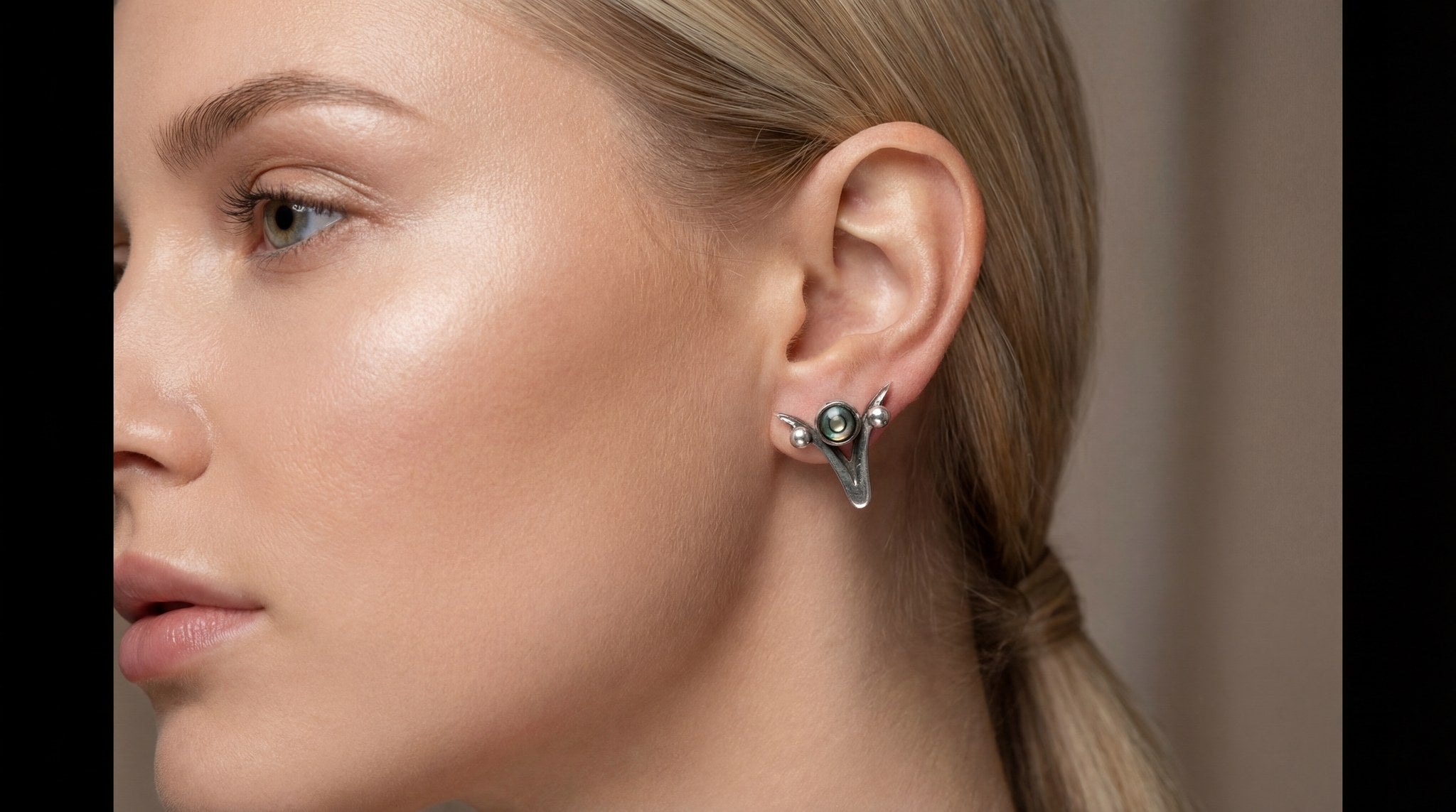 Bin Assaf Bin Assaf Logo — Handmade Sterling Silver .925 Earrings