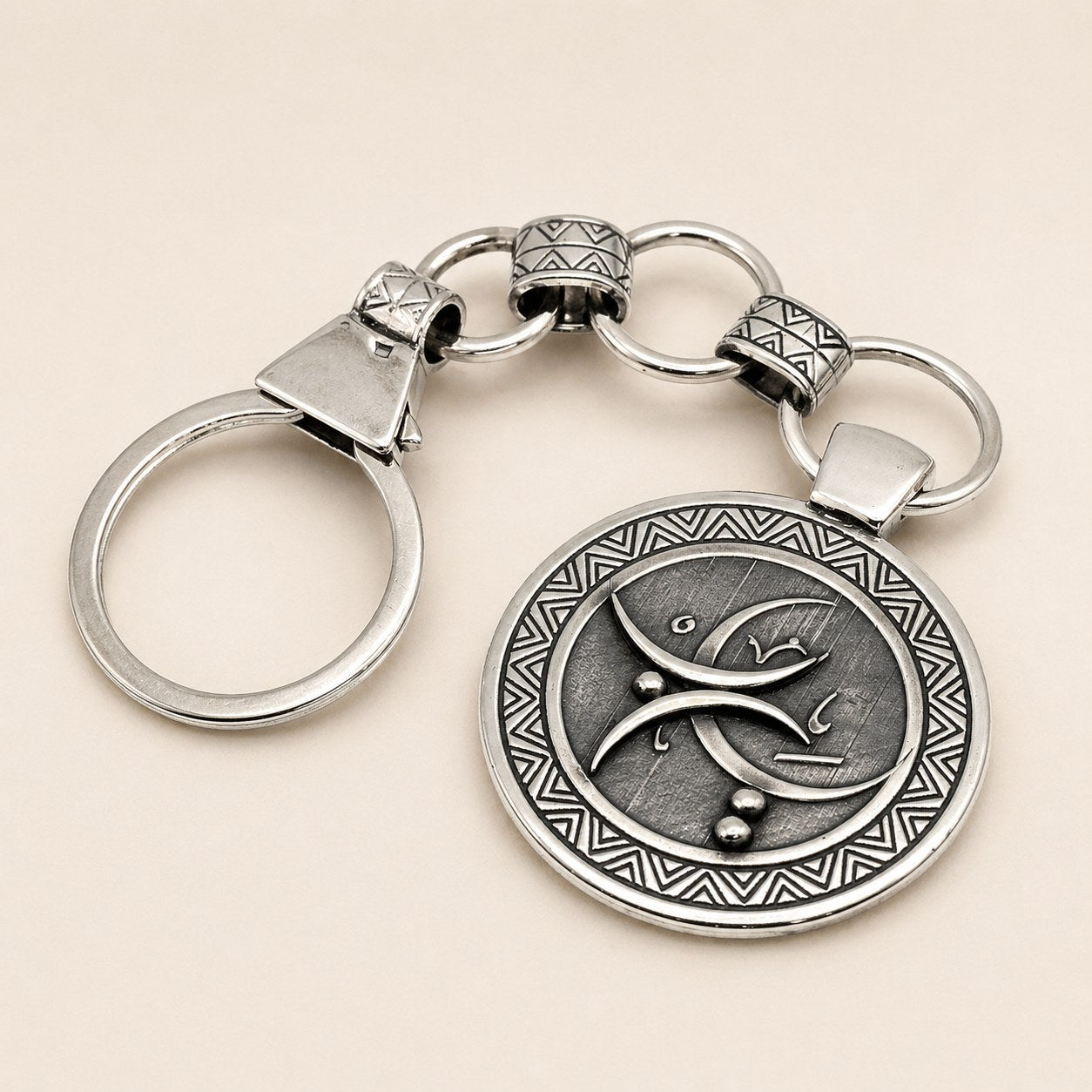 Bin Assaf BA-K-004 — Handmade Sterling Silver .925 Keychain