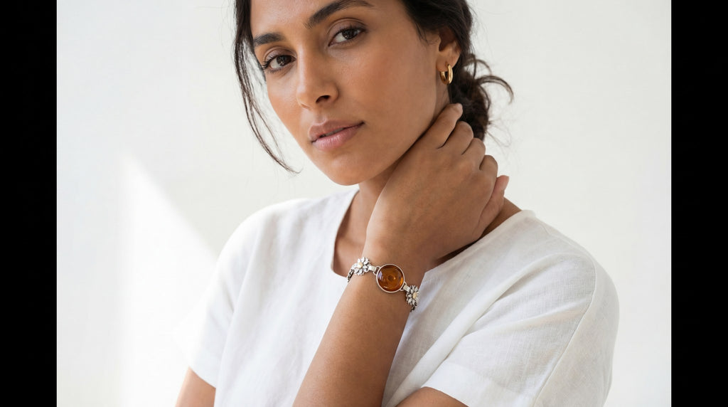 Bin Assaf Van Gogh Rose — Handmade Sterling Silver .925 Link Bracelet