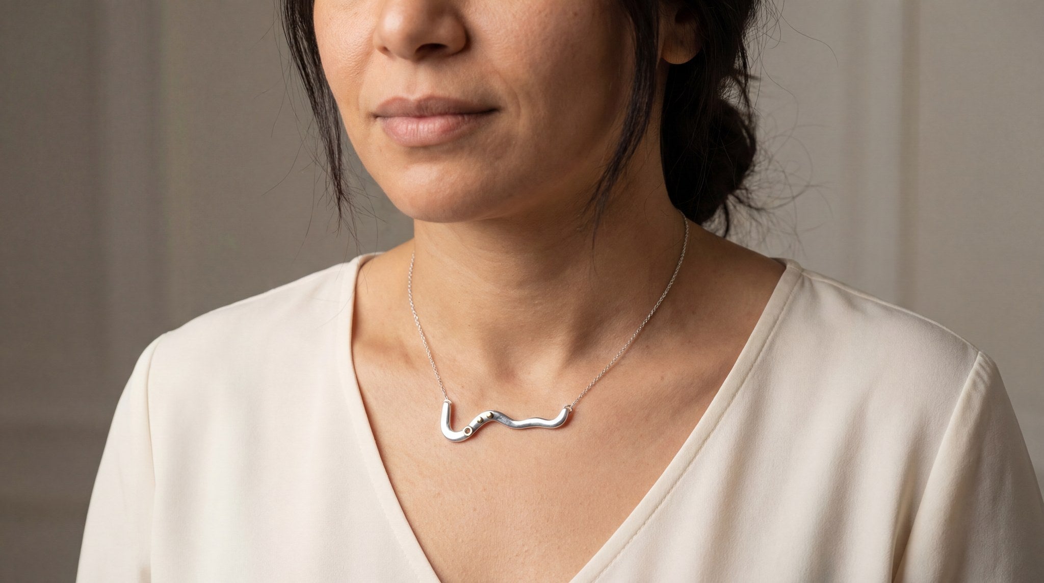 Bin Assaf small — Handmade Sterling Silver .925 Pendant