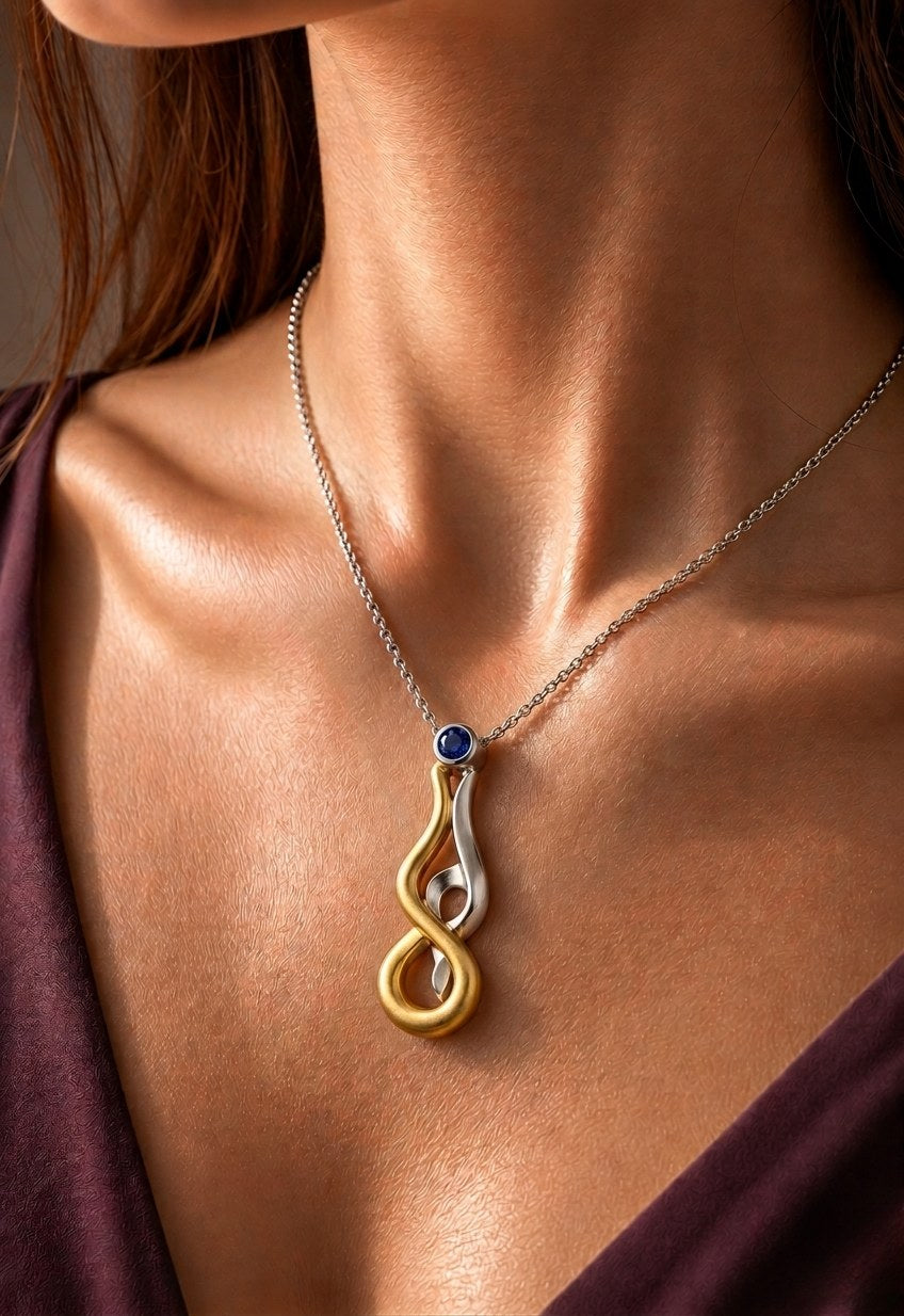 Bin Assaf small — Handmade Sterling Silver .925 Pendant