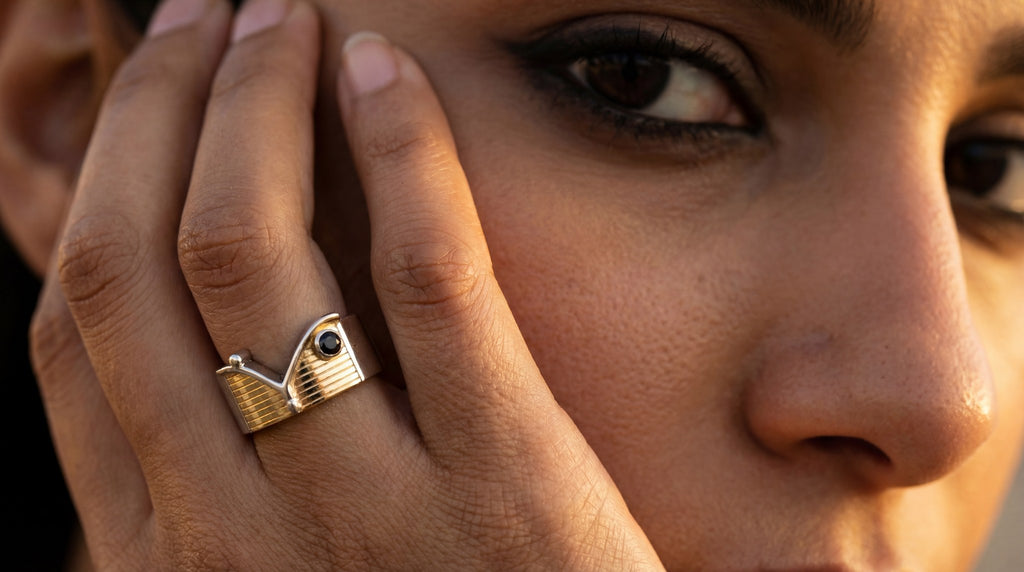 Bin Assaf Bin Assaf Logo — Handmade Sterling Silver .925 Ring