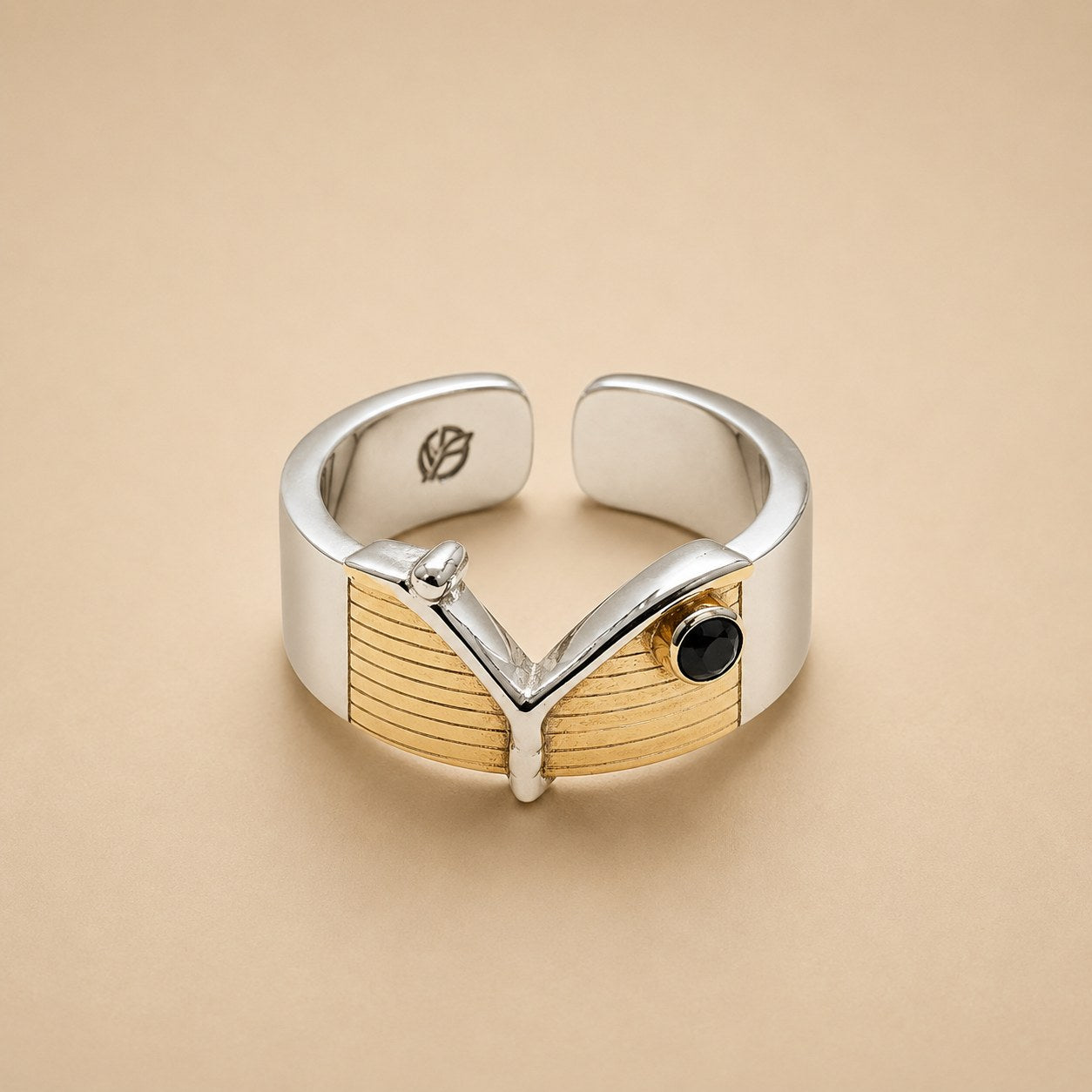 Bin Assaf Bin Assaf Logo — Handmade Sterling Silver .925 Ring