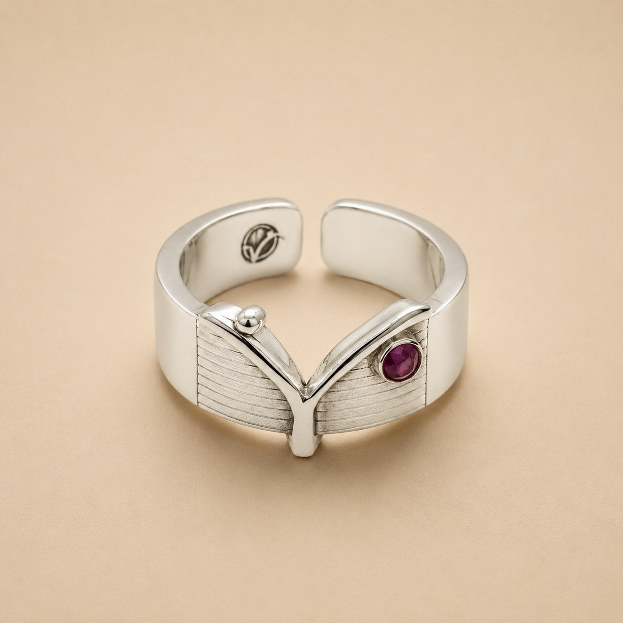 Bin Assaf Bin Assaf Logo — Handmade Sterling Silver .925 Ring