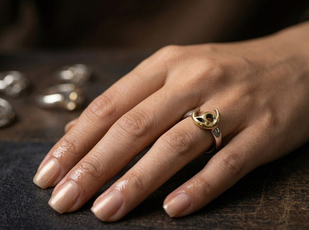 Bin Assaf Letter Hamza Ring — Handmade Sterling Silver .925 Ring