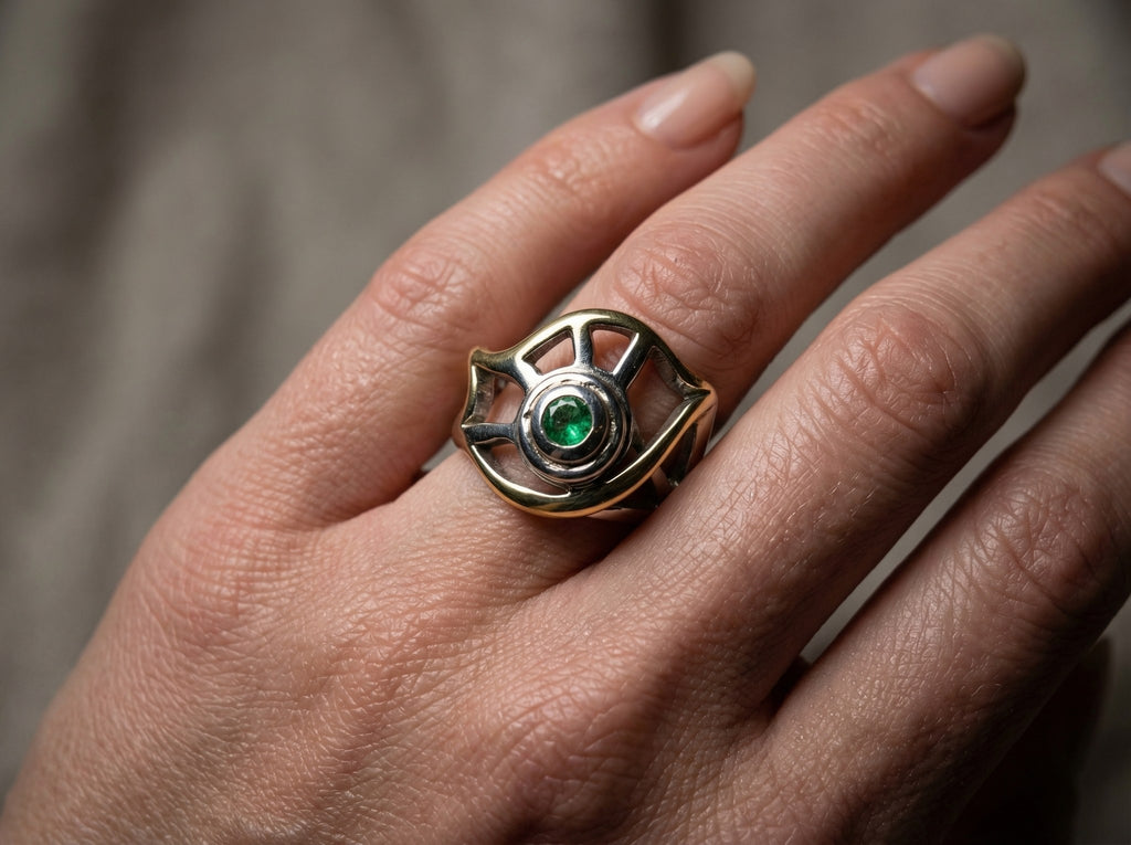 Bin Assaf Letter N Ring — Handmade Sterling Silver .925 Ring