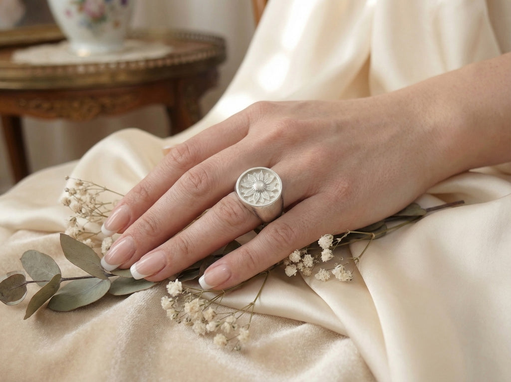 Bin Assaf Van Gogh Rose — Handmade Sterling Silver .925 Ring