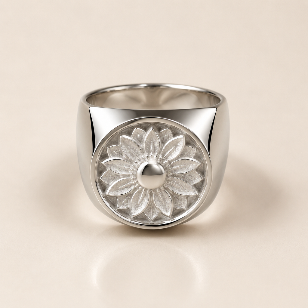 Bin Assaf Van Gogh Rose — Handmade Sterling Silver .925 Ring